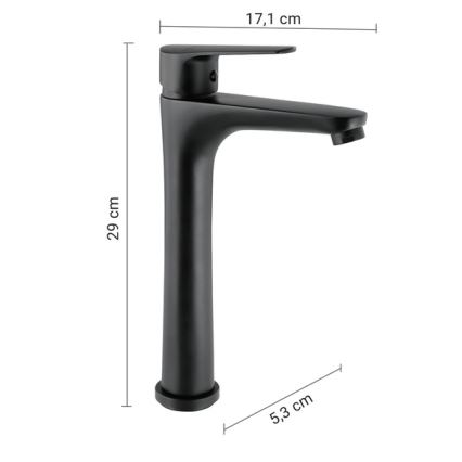 Gedy - Miješalica za umivaonik COMO 29 cm mat crna
