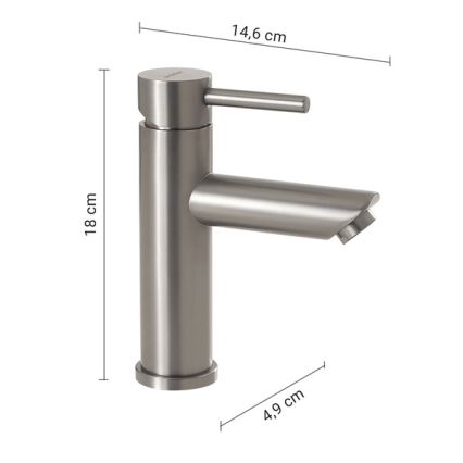 Gedy - Miješalica za umivaonik GARDA 18 cm matni krom