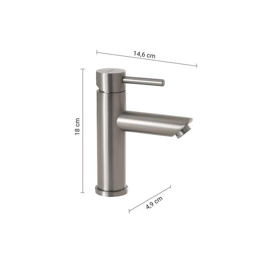 Gedy - Miješalica za umivaonik GARDA 18 cm matni krom