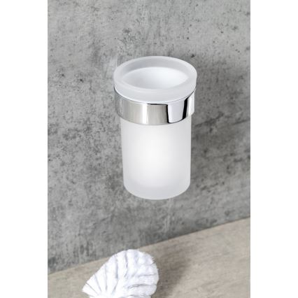 Gedy - Zidna WC četka PIRENEI sjajni krom/staklo satin