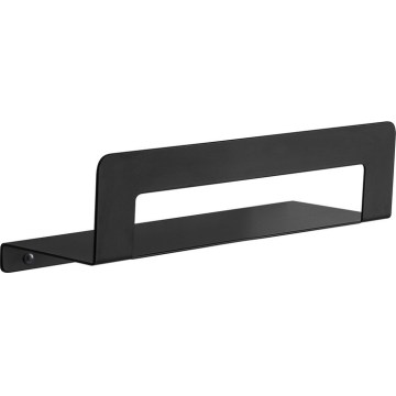 Gedy - Polica s vješalicom za ručnike CLEO 30 cm mat crne boje