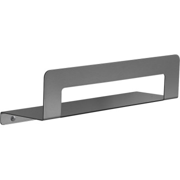 Gedy - Polica s vješalicom za ručnike CLEO 30 cm metalno siva