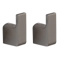 Gedy - SET 2 kom. zidnih kuka PIRENEI, metalno siva