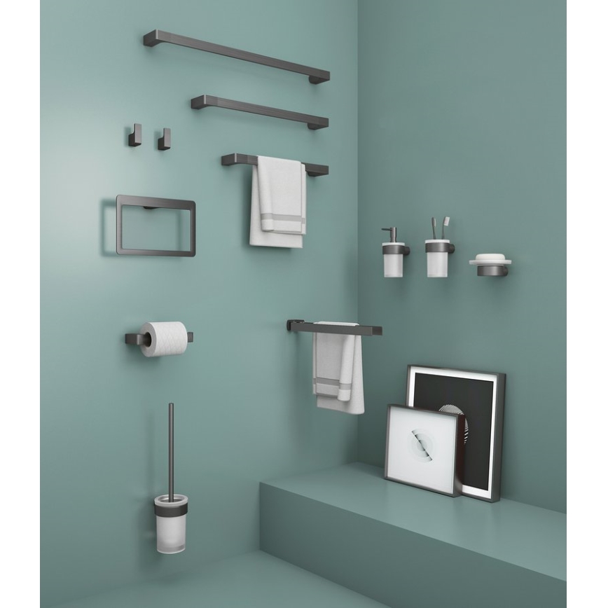 Gedy - SET 2 kom. zidnih kuka PIRENEI, metalno siva