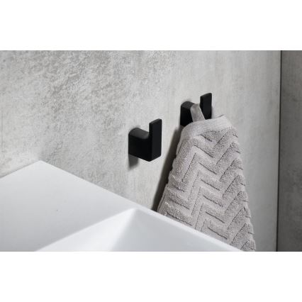 Gedy - SET 2x Zidna kuka PIRENEI mat crna
