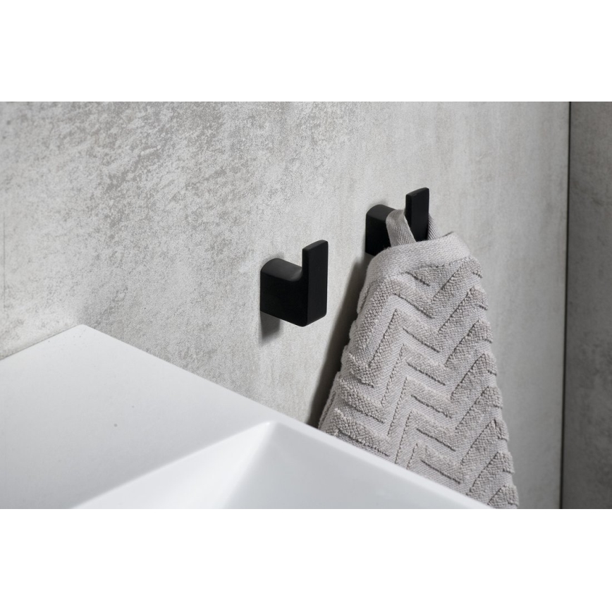 Gedy - SET 2x Zidna kuka PIRENEI mat crna