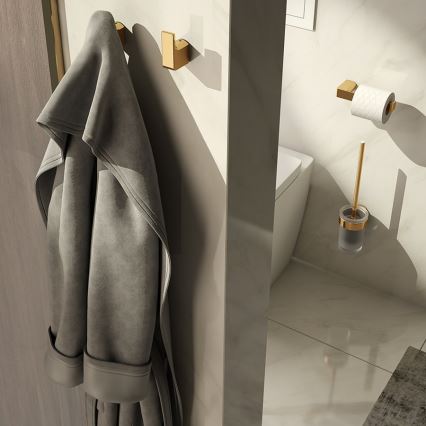 Gedy - SET 2x zidna kukica PIRENEI matno zlatna