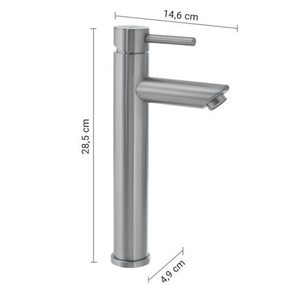 Gedy - Slavina za umivaonik ALTO 28,5 cm matni krom