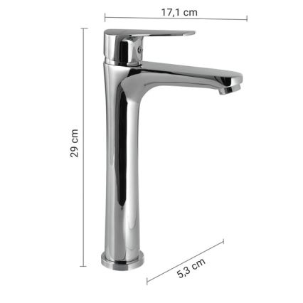Gedy - Slavina za umivaonik COMO 29 cm sjajni krom