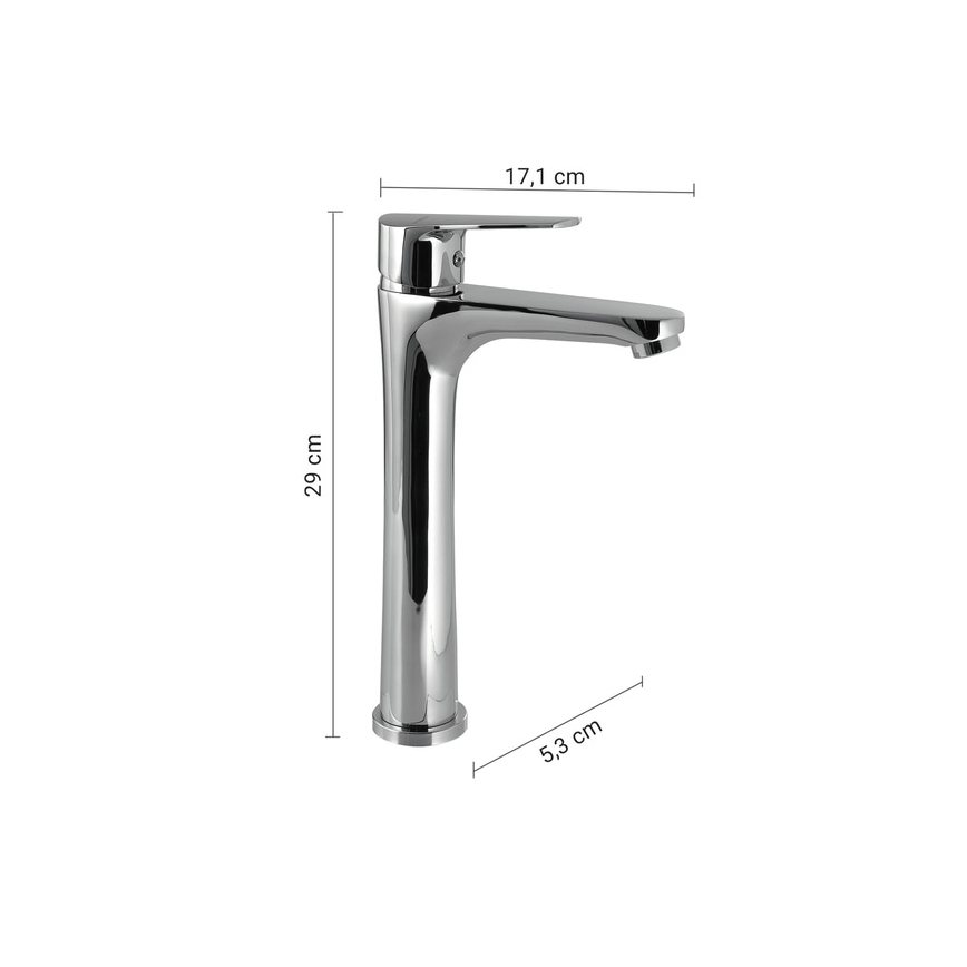 Gedy - Slavina za umivaonik COMO 29 cm sjajni krom