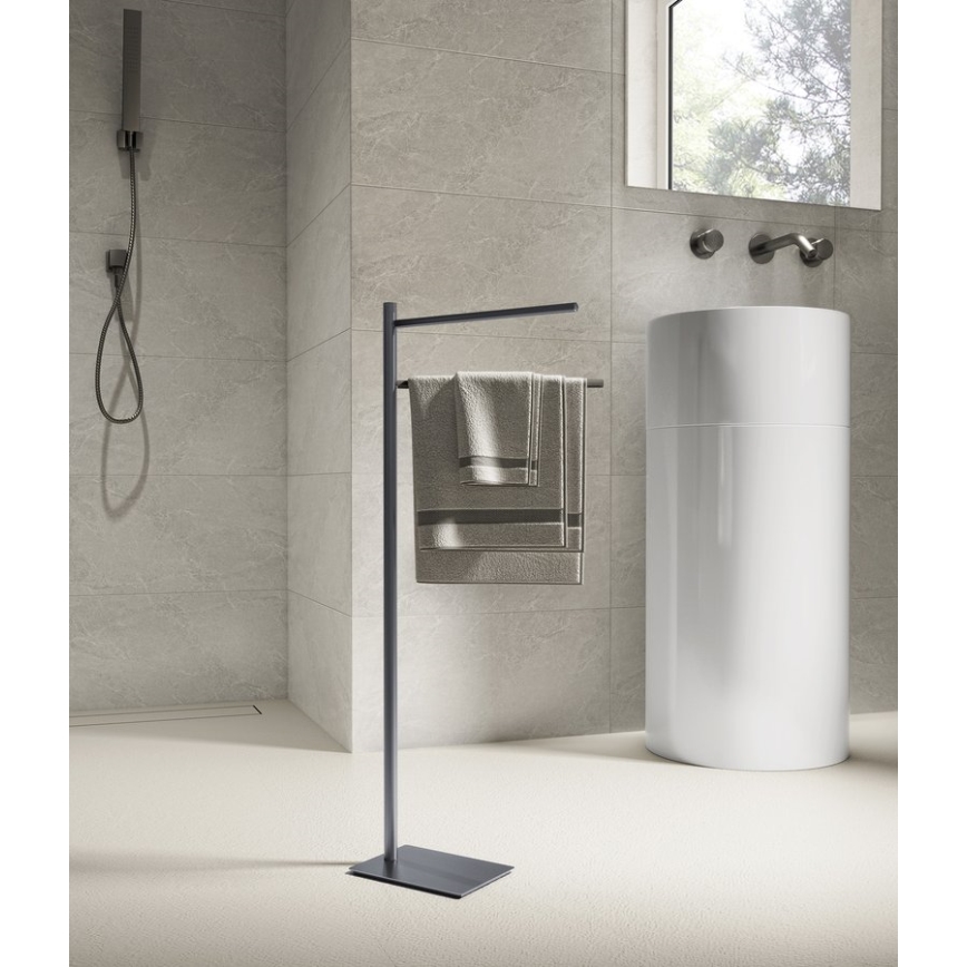 Gedy - stalak za ručnike TRILLY, 83,5 cm, u metalno sivoj boji