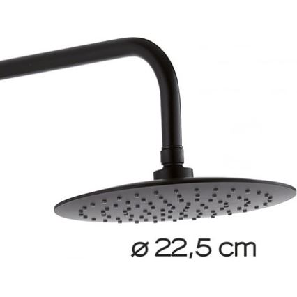 Gedy - Tuš set s baterijom STAR PLUS, mat crne boje