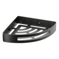 Gedy - Ugaona polica za tuš SMART 21x4,5 cm mat crne boje