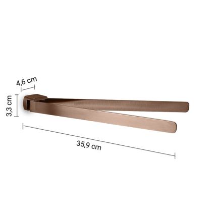 Gedy - Zidna okretna vješalica za ručnike PIRENEI 36 cm brončana