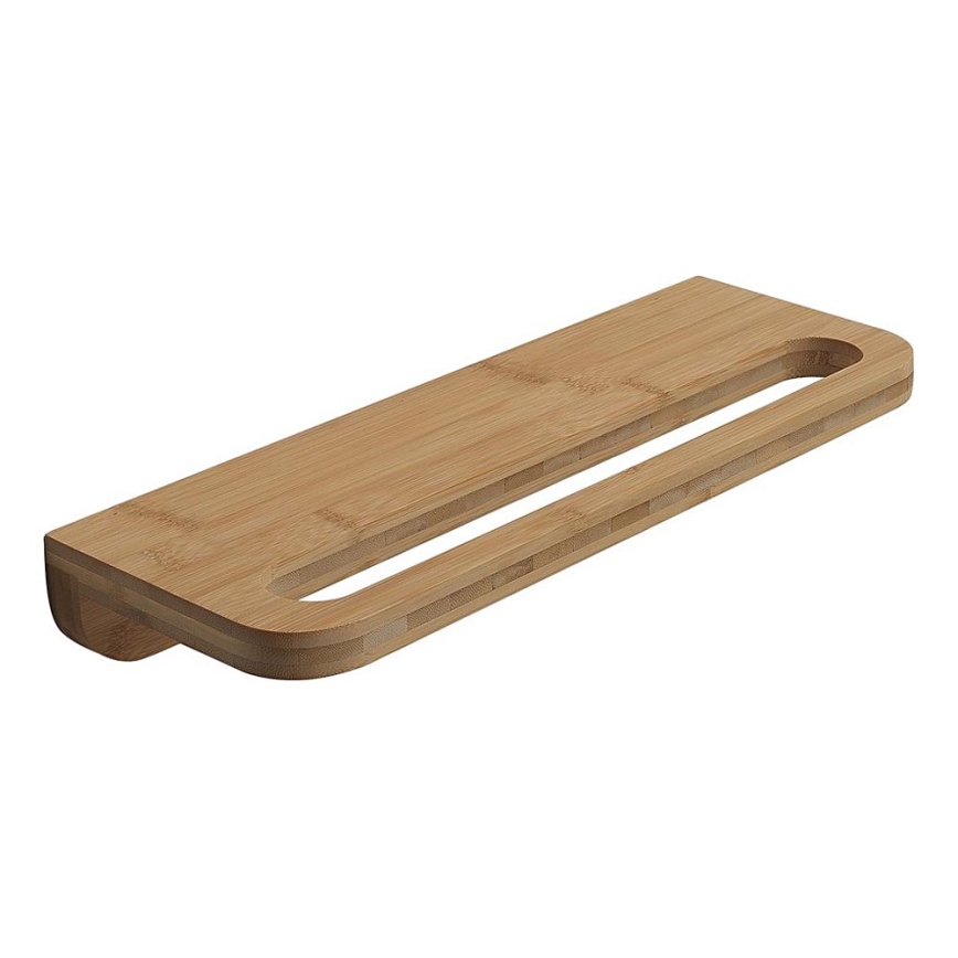 Gedy - Zidna polica s vješalicom za ručnike HIMALAYA 14,5x40 cm bambus
