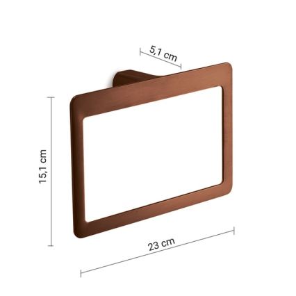 Gedy - Zidna vješalica za ručnike PIRENEI 15x23 cm brončana