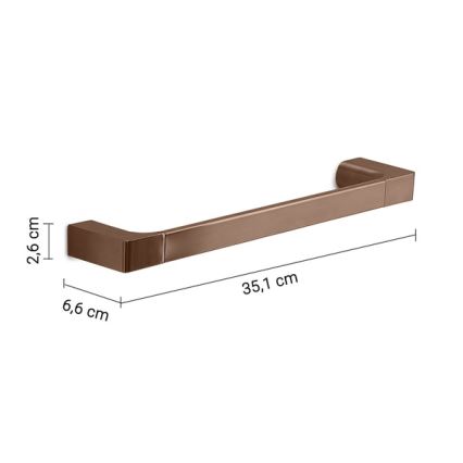 Gedy - Zidna vješalica za ručnike PIRENEI 35 cm brončana