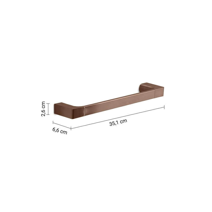 Gedy - Zidna vješalica za ručnike PIRENEI 35 cm brončana