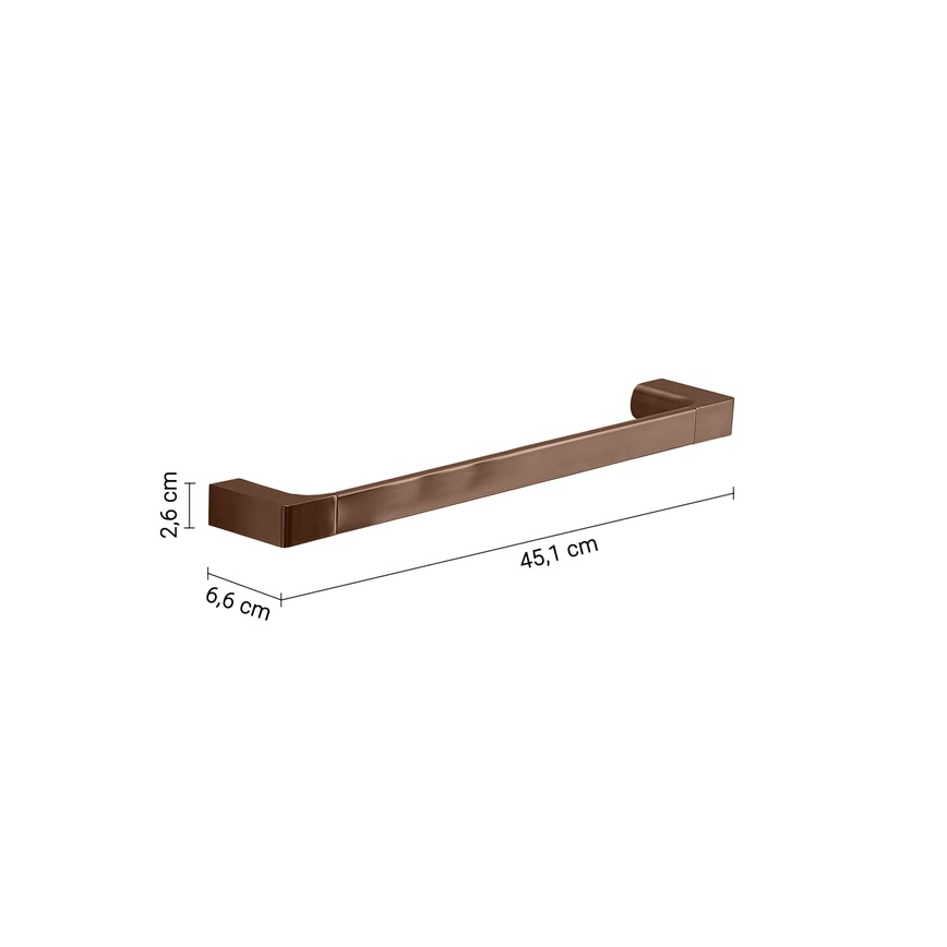 Gedy - Zidna vješalica za ručnike PIRENEI 45 cm brončana