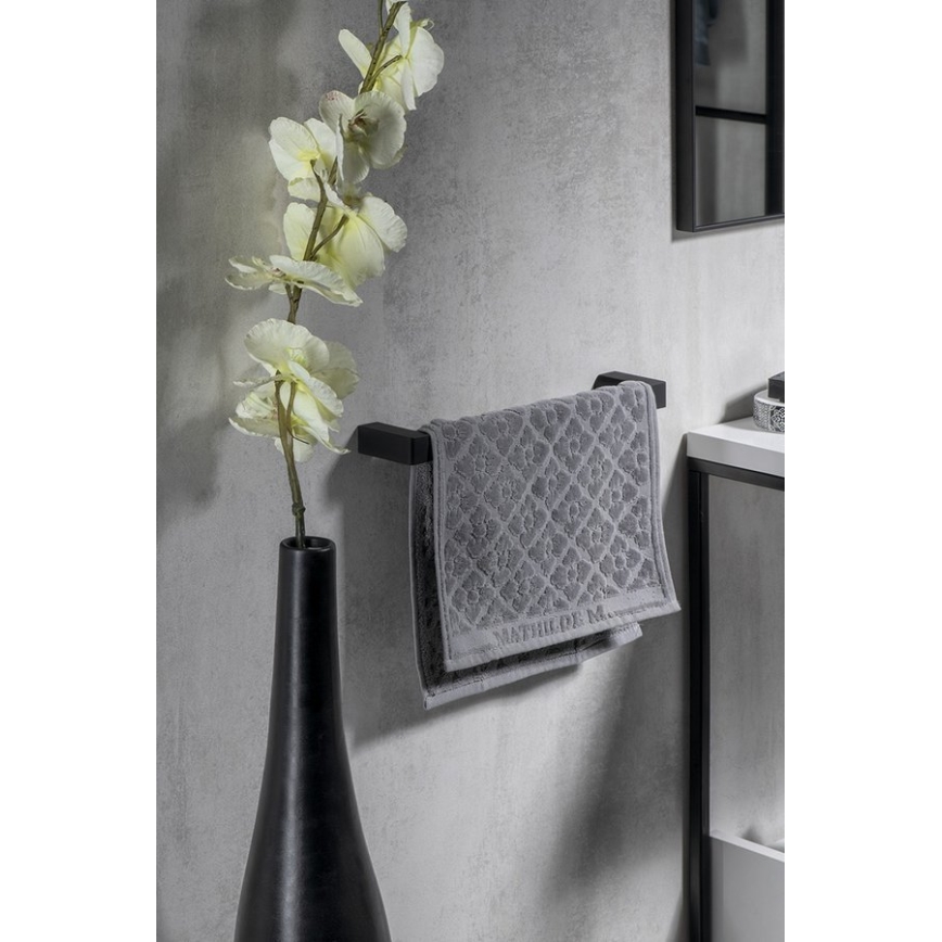 Gedy - Zidni držač ručnika PIRENEI 6,6x35 cm mat crna