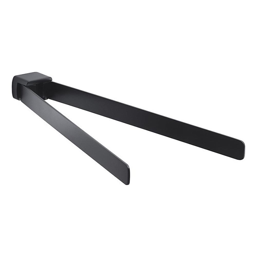 Gedy - Zidni držač ručnika rotirajući PIRENEI 36 cm mat crna