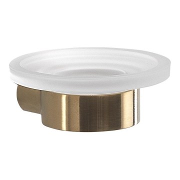 Gedy - Zidni držač sapuna PIRENEI mliječno staklo/matno zlato