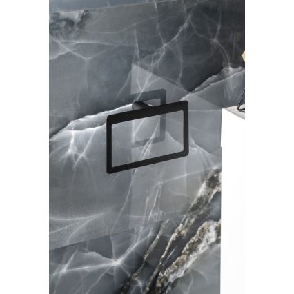Gedy - Zidni držač za ručnike PIRENEI 15x23 cm mat crne boje