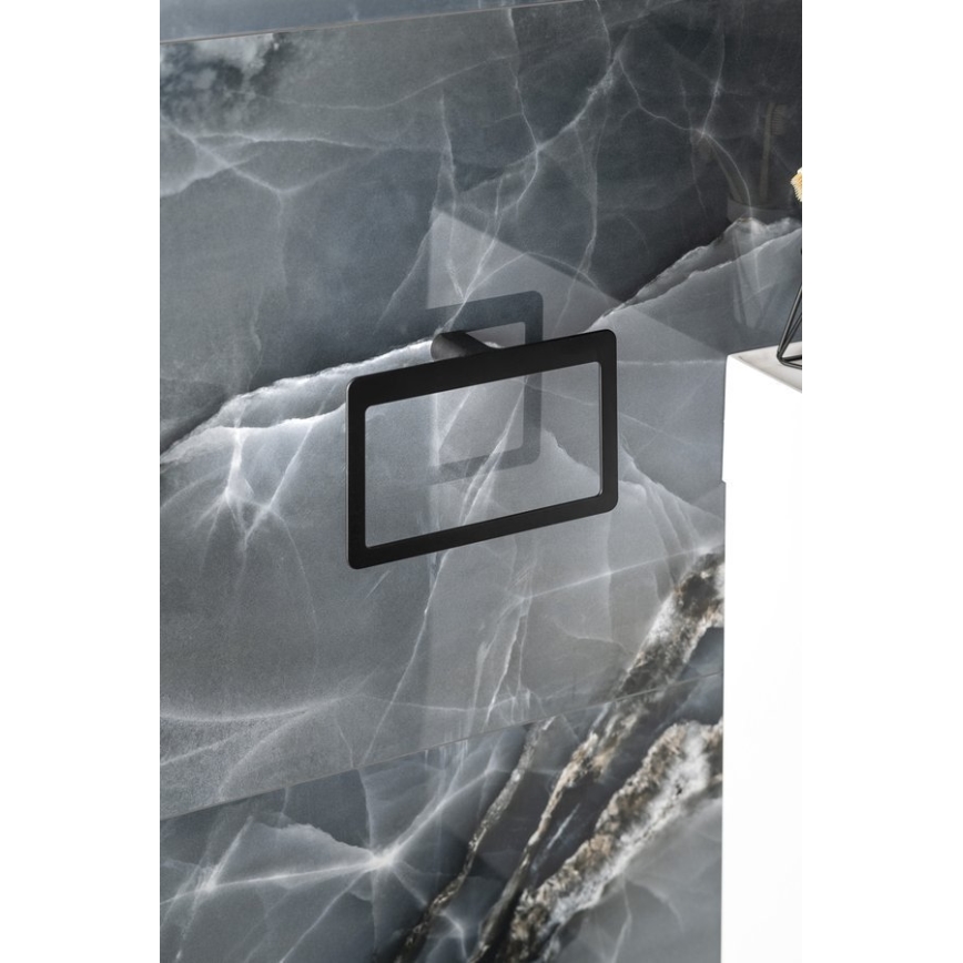 Gedy - Zidni držač za ručnike PIRENEI 15x23 cm mat crne boje