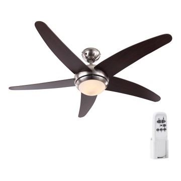 GLOBO 0306LED - Stropni ventilator FABIOLA 1xLED/20W/230V tamni orah