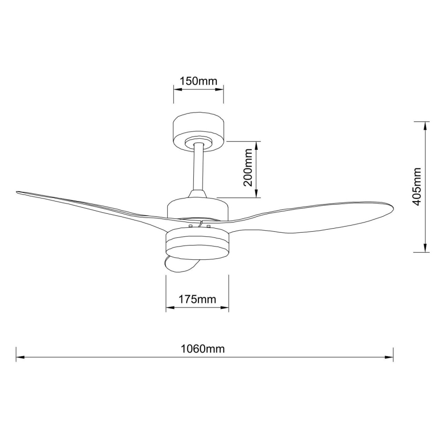 Globo - LED Prigušivi stropni ventilator LED/20W/230V 2700-6500K + daljinski upravljač