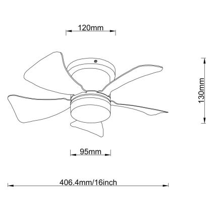 Globo - LED Prigušivi stropni ventilator LED/10W/230V 3000-6500K siva + daljinski upravljač