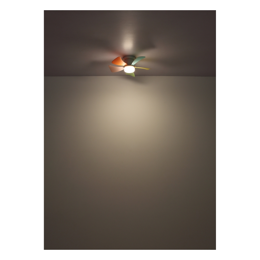 Globo - LED stropni ventilator s mogućnošću prigušivanja LED/10W/230V 3000-6500K višebojno + daljinski upravljač