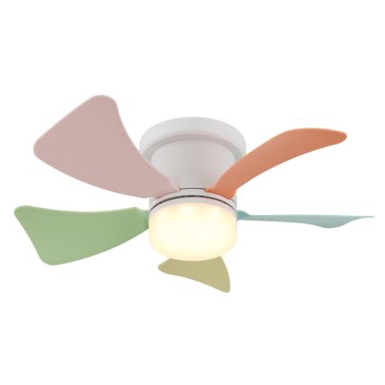 Globo - LED stropni ventilator s mogućnošću prigušivanja LED/10W/230V 3000-6500K višebojno + daljinski upravljač