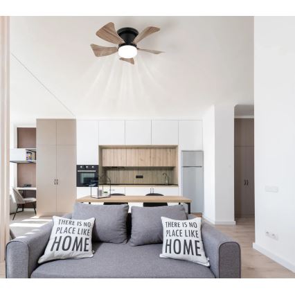 Globo - LED Prigušivi stropni ventilator LED/10W/230V 3000-6500K smeđa + daljinski upravljač