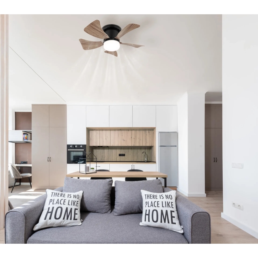 Globo - LED Prigušivi stropni ventilator LED/10W/230V 3000-6500K smeđa + daljinski upravljač