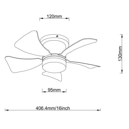 Globo - LED Prigušivi stropni ventilator LED/10W/230V 3000-6500K smeđa + daljinski upravljač