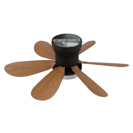 Globo - prigušivi stropni LED ventilator LED/5W/230V 2700-6500K smeđa + daljinsko upravljanje