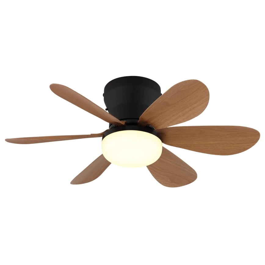Globo - prigušivi stropni LED ventilator LED/5W/230V 2700-6500K smeđa + daljinsko upravljanje
