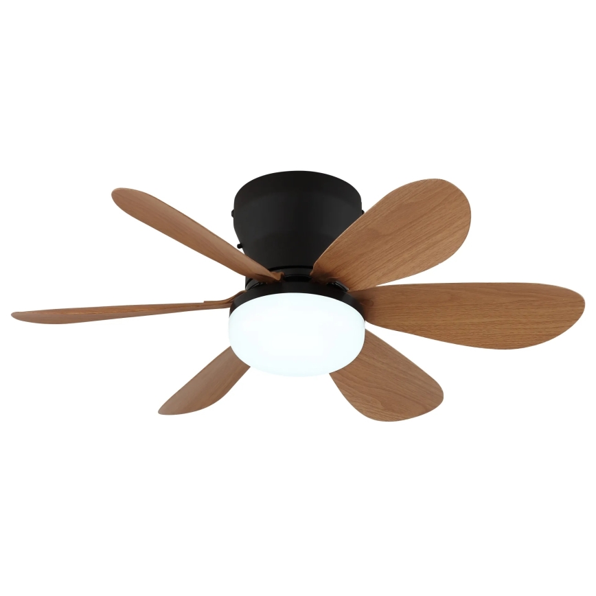 Globo - prigušivi stropni LED ventilator LED/5W/230V 2700-6500K smeđa + daljinsko upravljanje