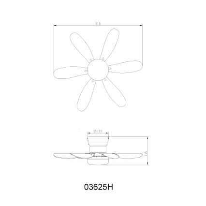 Globo - prigušivi stropni LED ventilator LED/5W/230V 2700-6500K smeđa + daljinsko upravljanje