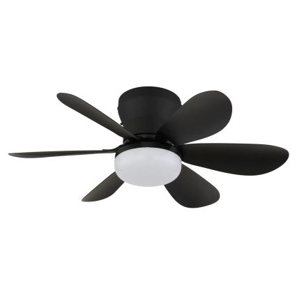 Globo - LED stropni ventilator s prigušivanjem LED/5W/230V 2700-6500K crna + daljinski upravljač