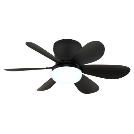 Globo - LED stropni ventilator s prigušivanjem LED/5W/230V 2700-6500K crna + daljinski upravljač
