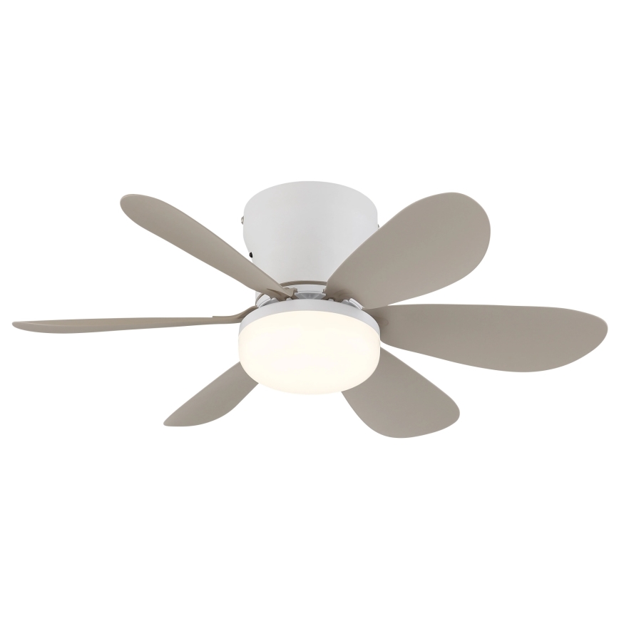 Globo - Stropni LED ventilator s prigušivanjem LED/5W/230V 2700-6500K bež + daljinski upravljač