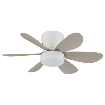 Globo - Stropni LED ventilator s prigušivanjem LED/5W/230V 2700-6500K bež + daljinski upravljač