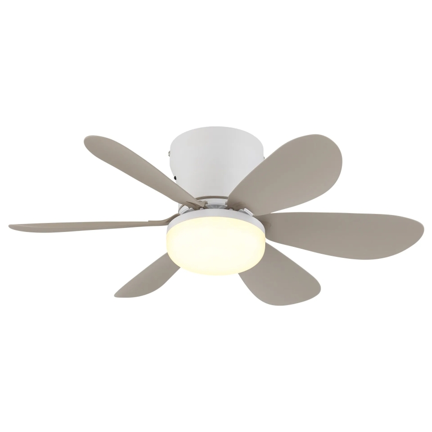 Globo - Stropni LED ventilator s prigušivanjem LED/5W/230V 2700-6500K bež + daljinski upravljač