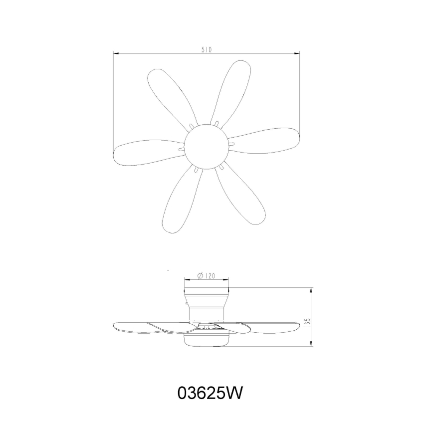 Globo - LED stropni ventilator s mogućnošću prigušivanja LED osvjetljenja LED/5W/230V 2700-6500K bijela + daljinski upravljač