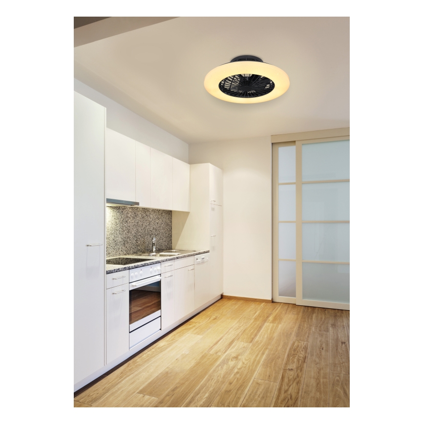 Globo - LED Prigušiva stropna svjetiljka s ventilatorom LED/30W/230V 3000-6500K + daljinski upravljač