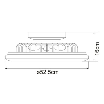 Globo - LED Prigušiva stropna svjetiljka s ventilatorom LED/30W/230V 3000-6500K + daljinski upravljač