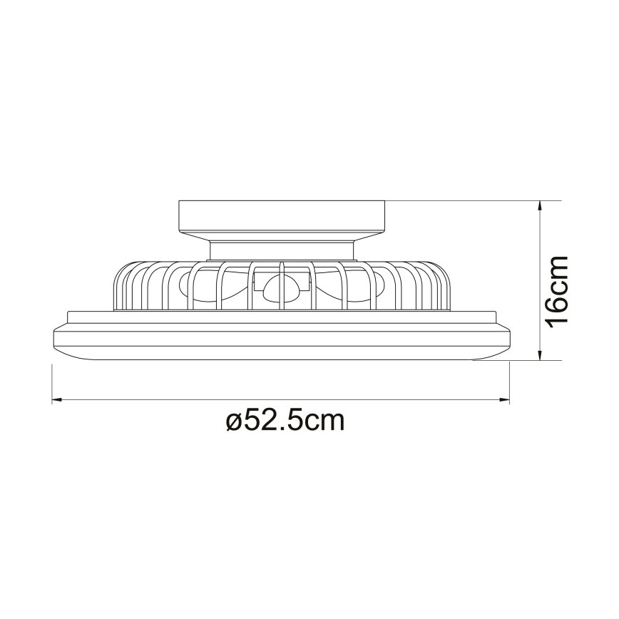 Globo - LED Prigušiva stropna svjetiljka s ventilatorom LED/30W/230V 3000-6500K + daljinski upravljač
