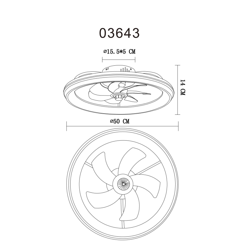 Globo - LED Prigušivi stropni ventilator LED/40W/230V 3000-6500K + daljinski upravljač